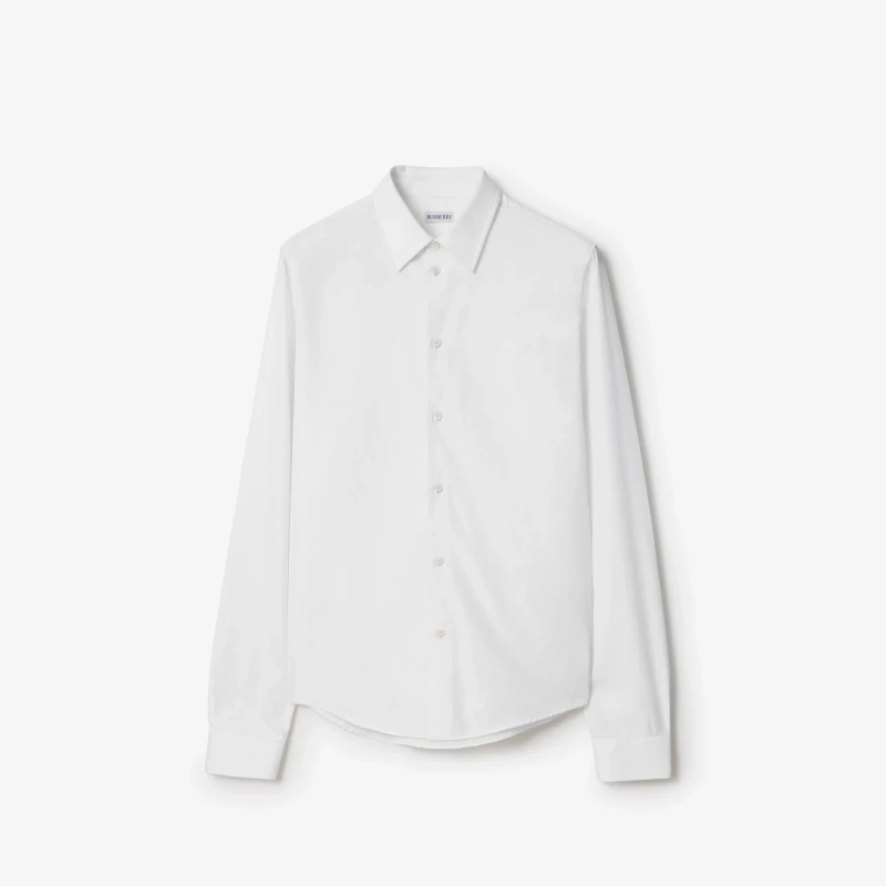 Regular fit cotton poplin shirt