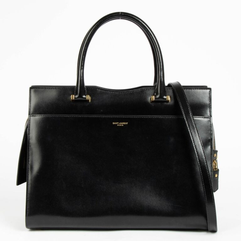 Saint Laurent Black Box Leather Uptown Medium Bag