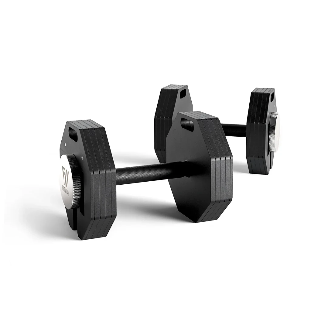 FITWAY 50lb Adjustable Dumbbell Pair