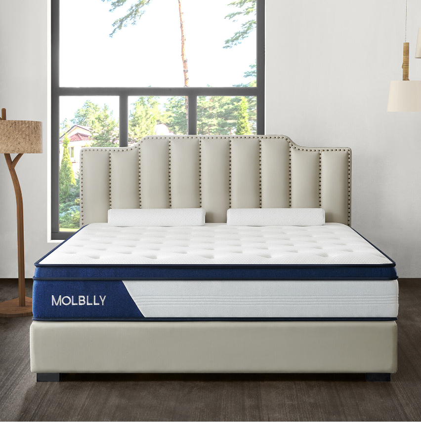 12 Full Size Plush Hybrid Memory Foam Mattress,Spring Mattress Bed In Box