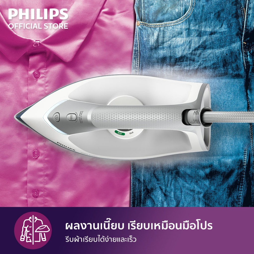 Philips Steam generator iron 3000 series เตารีดแรงดันไอน้ำ Philips รุ่น PSG2000/20