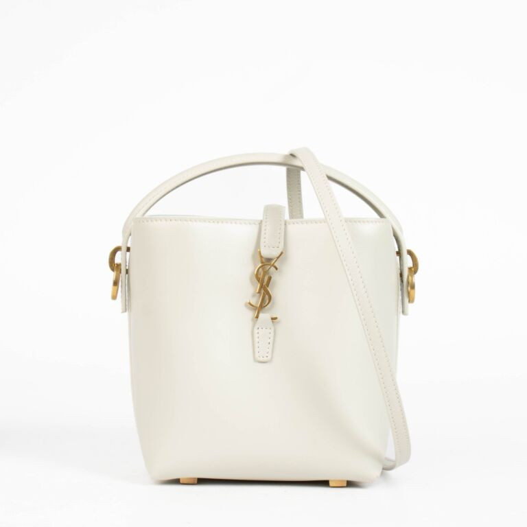 Saint Laurent White Le 37 Mini Bucket Bag