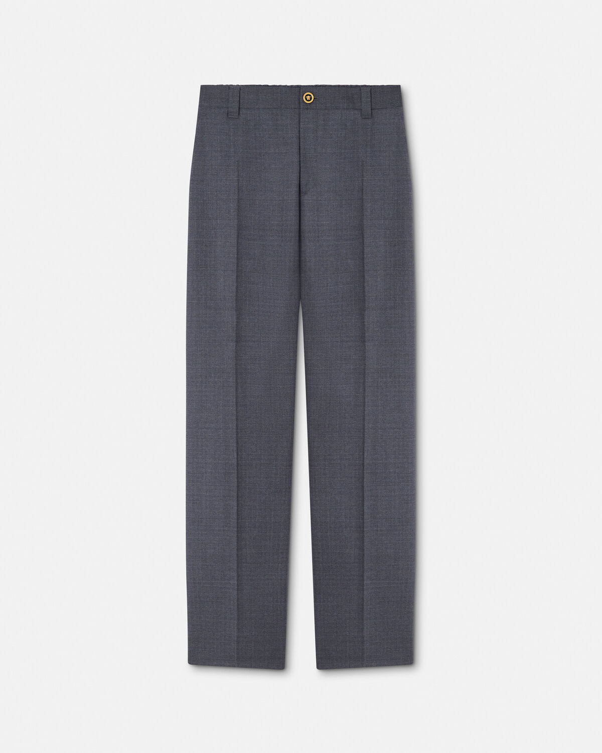 Fine check wool jogging trousers